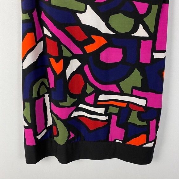 Chicos Dress Womens 0 US Small Retro Abstract Print Mini Short Sleeve Stretch - Picture 3 of 8